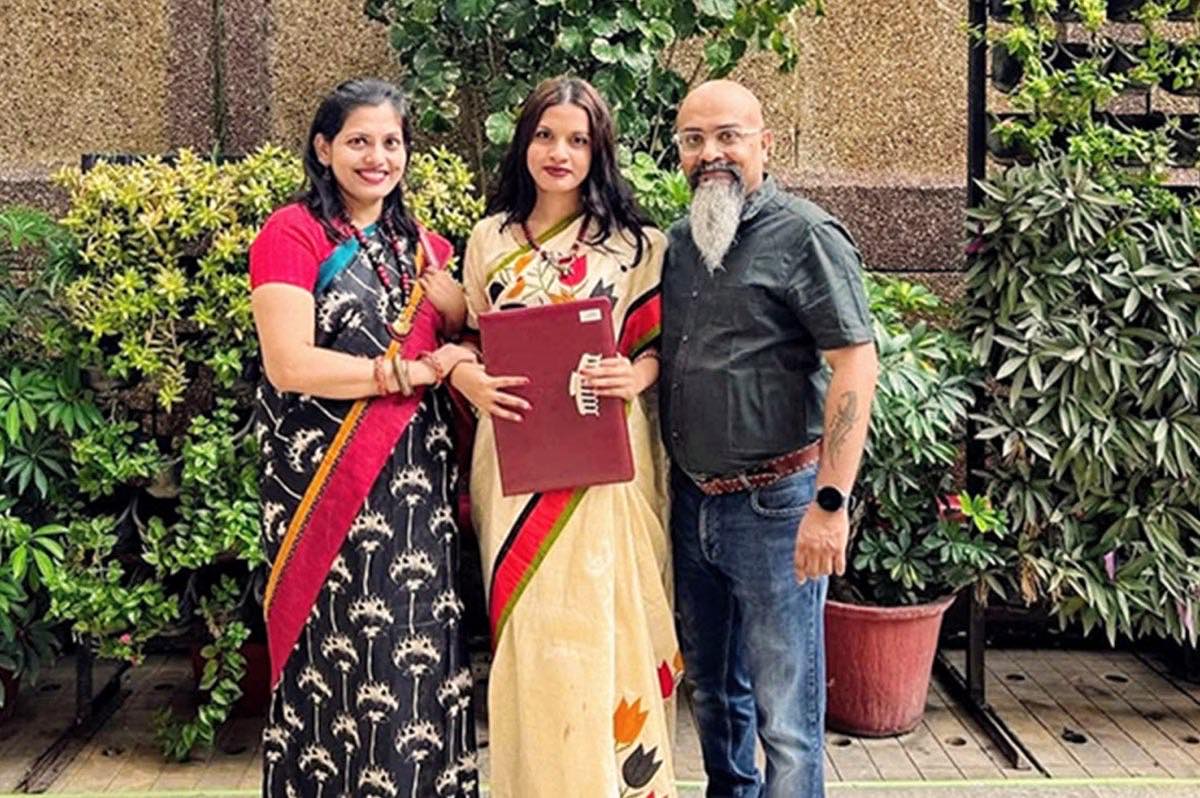 Rajdeep Dutta avec sa famille