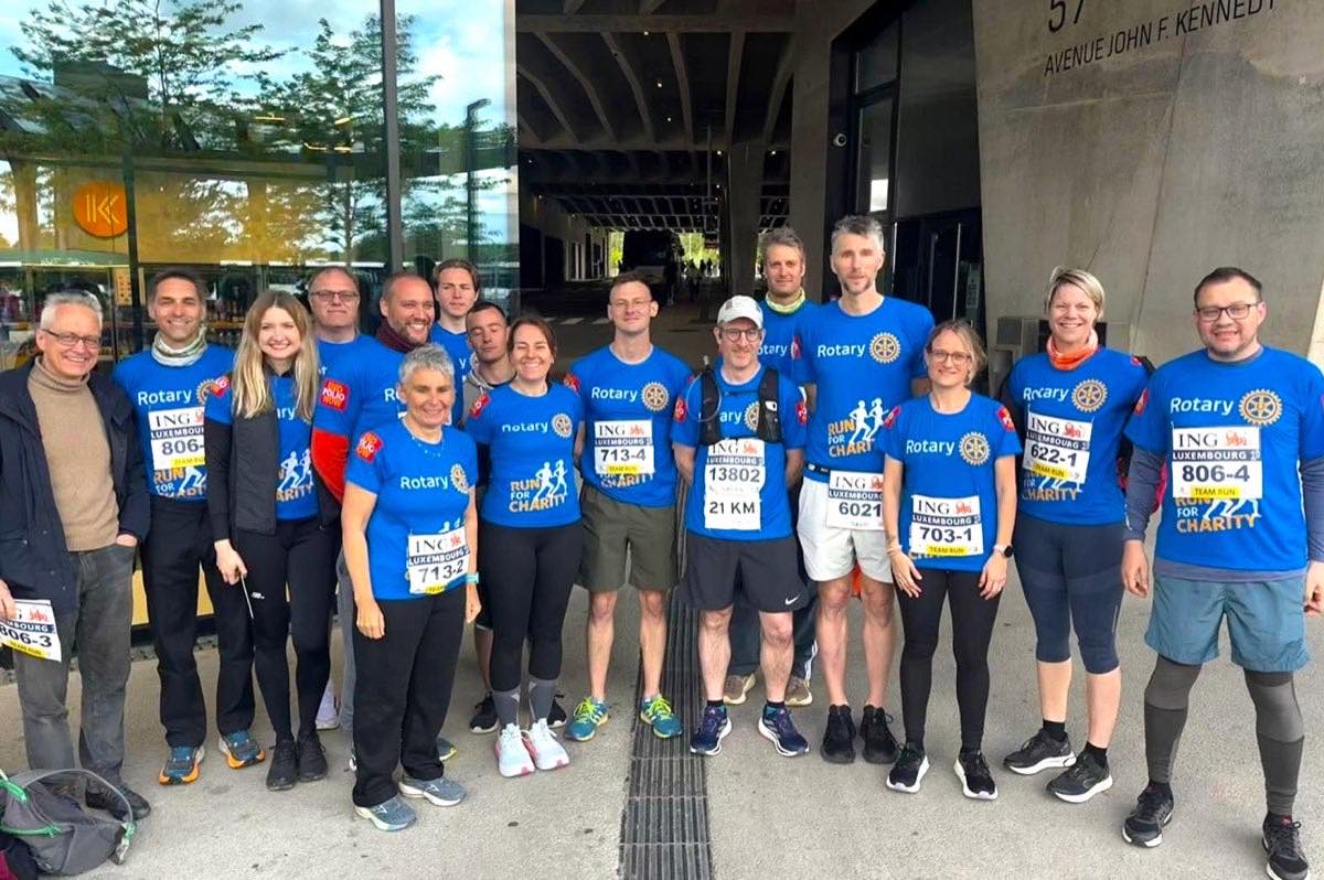 Les coureurs Rotary et Rotaract au Luxembourg Night Marathon