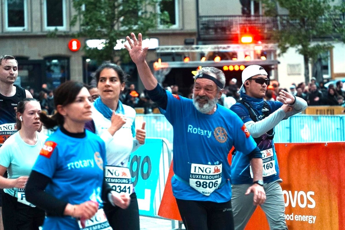 Les coureurs Rotary et Rotaract au Luxembourg Night Marathon