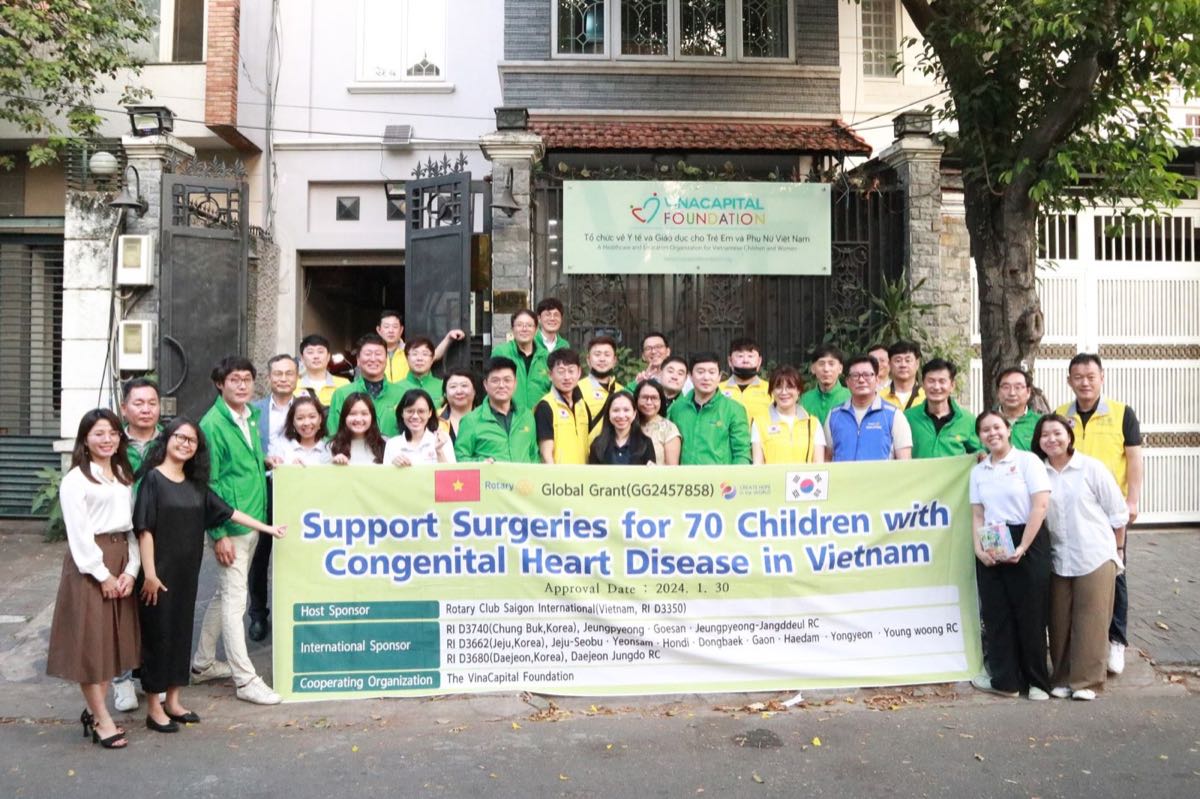 Le Rc Saigon International a financé les opérations cardiaques de cent enfants vietnamiens grâce à deux subventions mondiales