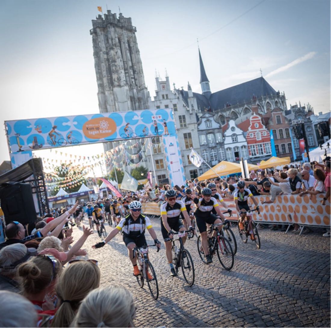 Une des équipes cyclistes du Rc Diest à l’arrivée en 2025